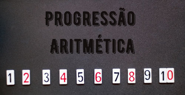 Números de 1 a 10 para representar a ideia de progressão aritmética.