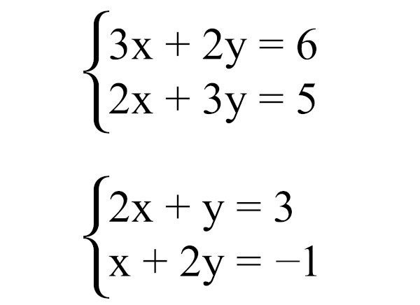 Sistema de equação, Sistema de equação