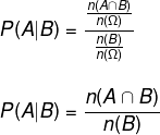 Demonstração da fórmula de probabilidade condicional.