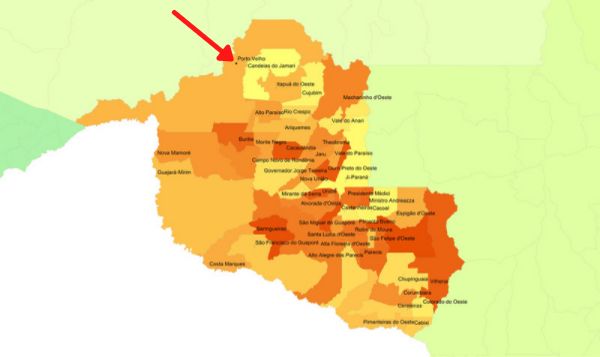 Mapas de Rondônia  Mapa, Mapa de localização, Unidades federativas