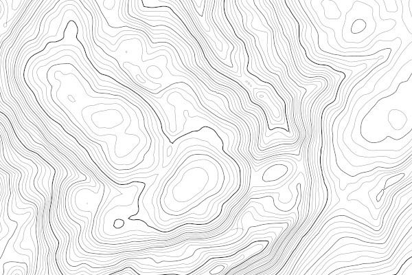 O conjunto de curvas de nível vistas em mapas topográficos representa o relevo de uma área.