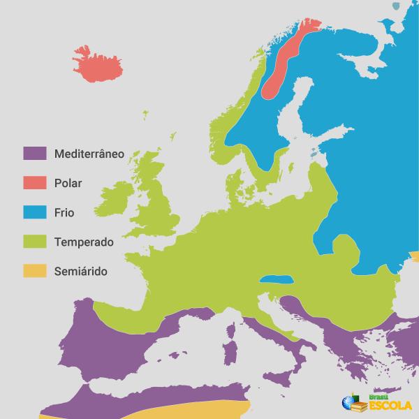 Mapa de climas da Europa