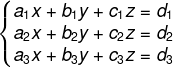 Exemplo algébrico de sistema linear 3x3