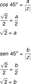 Calculando valor de a e b