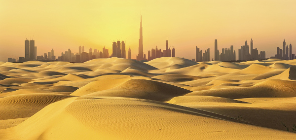 Dunas do deserto da Arábia.