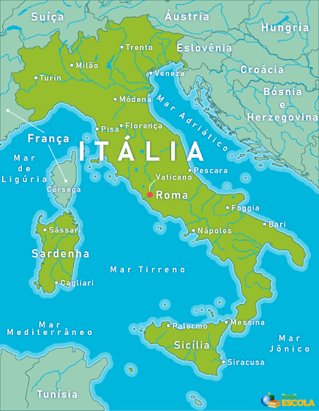 Mapa Politico Da Italia Atual