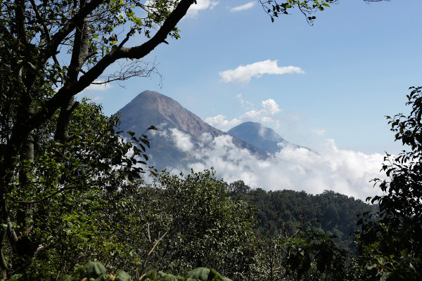 Vista do vulcão Tajumulco, na Guatemala.