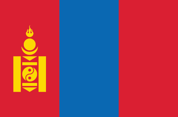 Bandeira da Mongólia.
