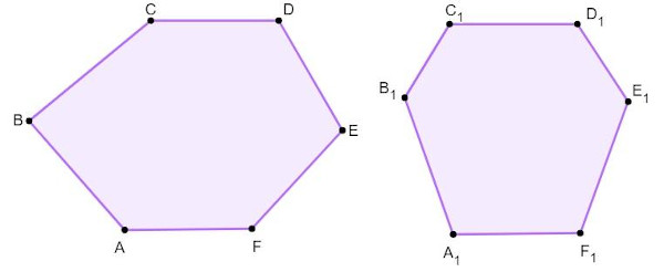 Dois hexágonos irregulares convexos.