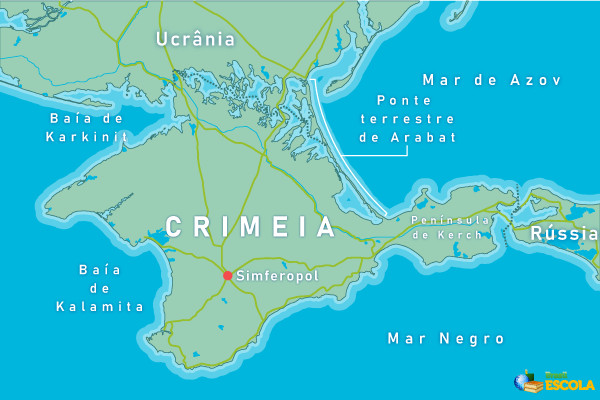 Mapa da Crimeia.