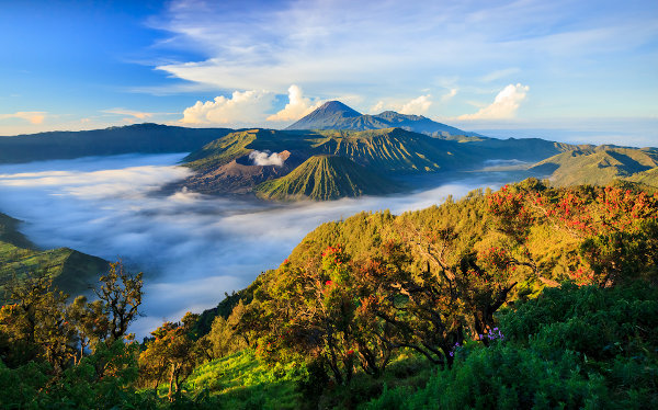 Vulcão Bromo, no Parque Nacional Tengger Semeru, na Indonésia.
