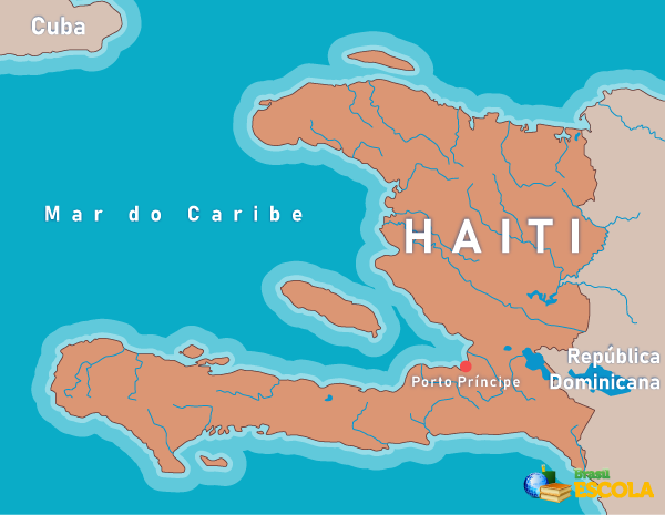  Mapa do Haiti.