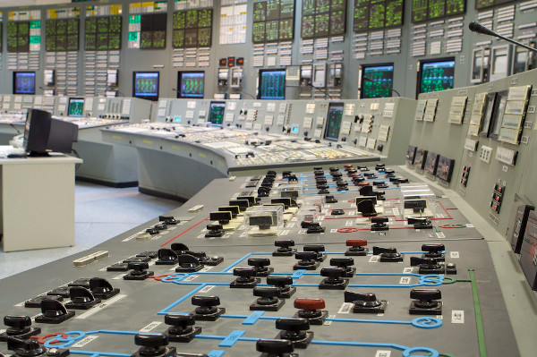 Sala de controle de uma usina nuclear russa.