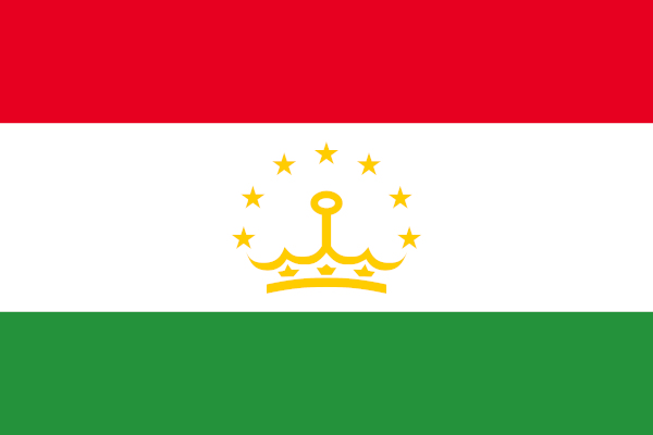 Bandeira do Tajiquistão.