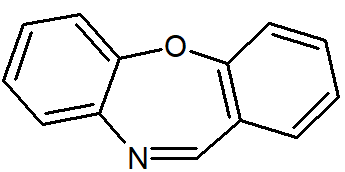 Fórmula estrutural da dibenzoxazepina
