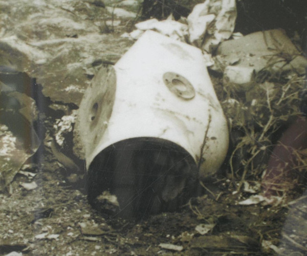 Foto da fonte radioativa envolvida no acidente de 1987 em Goiânia.