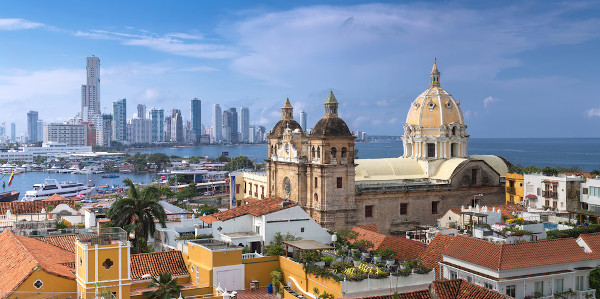 Vista panorâmica de Cartagena, na Colômbia.