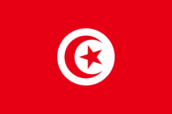 Bandeira da Tunísia.