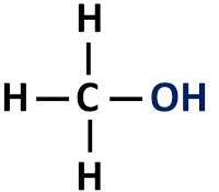 Fórmula estrutural de um álcool