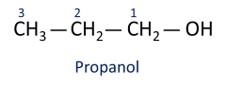 Fórmula estrutural do propanol