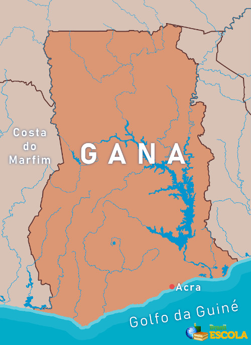 Mapa de Gana