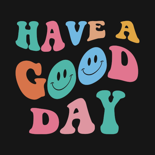 Ilustração com o escrito “have a good day” em uma questão sobre o verbo “to have”.