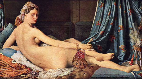 “A grande odalisca”, de Jean-Auguste Dominique Ingres, é um exemplo de pintura do neoclassicismo.