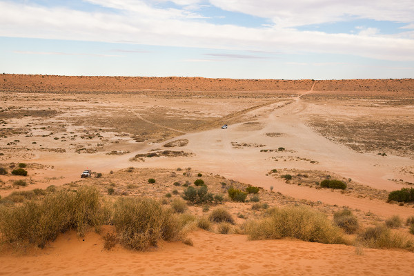 Região do Grande Deserto Australiano, um dos maiores desertos do mundo.