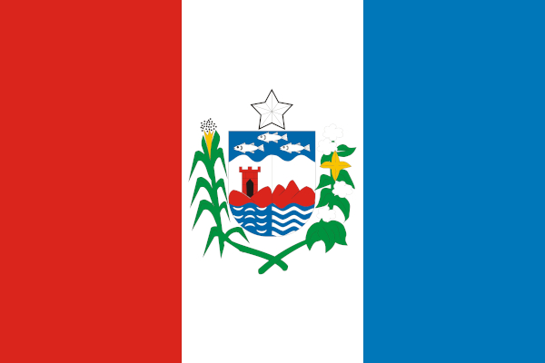 Bandeira de Alagoas, estado do Nordeste.