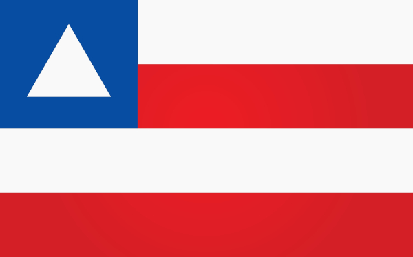 Bandeira da Bahia, estado do Nordeste.