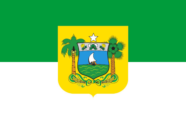 Bandeira do Rio Grande do Norte, estado do Nordeste.