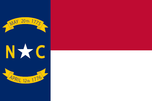 Bandeira da Carolina do Norte.