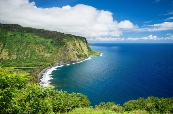 Mirante de Waipio Valley, na cidade de Honokaa, na ilha do Havaí.