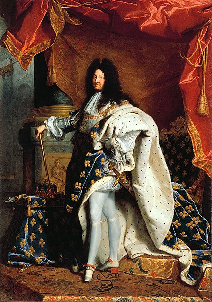 Retrato do monarca absolutista Luís XIV.
