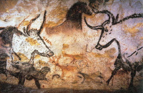 Pintura rupestre em Lascaux, produzida durante a Pré-História, um dos períodos definidos a partir da divisão da história.
