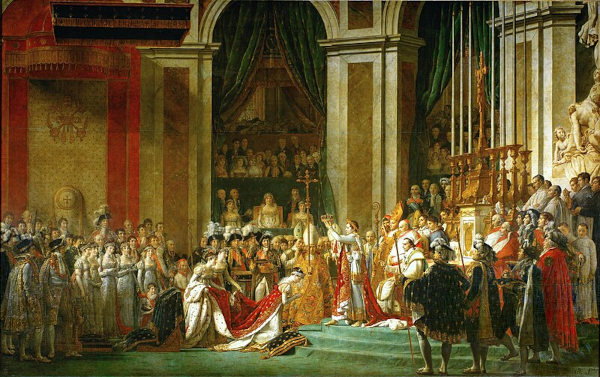 Coração de Napoleão e Josefina como imperadores da França, iniciando a fase imperial da Era Napoleônica.