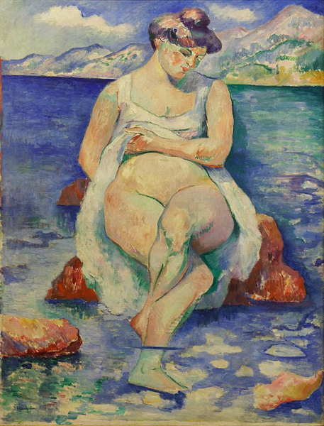 Pintura “A banhista”, de Henri Manguin, uma das principais obras do fauvismo.