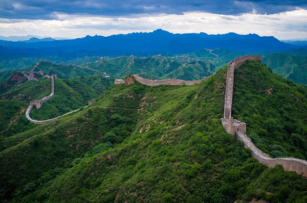 Grande Muralha da China, localizada na China, uma das 7 maravilhas do mundo moderno.