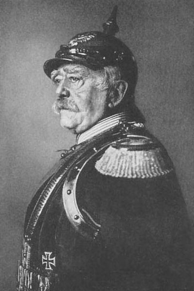 Otto von Bismarck, chanceler alemão que convocou a Conferência de Berlim, onde foi regularizada a partilha da África.