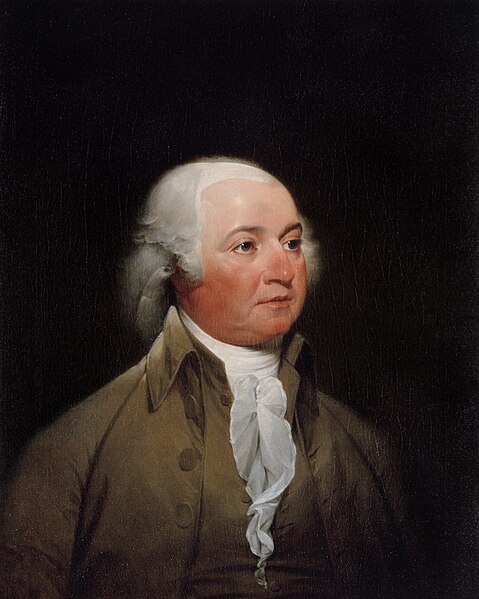 Retrato de John Adams, um dos presidentes dos Estados Unidos.