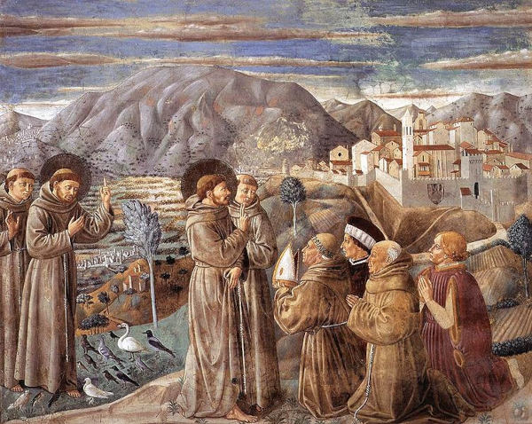 Obra “Cenas da vida de São Francisco de Assis”, de Benozzo Gozzoli (1420-1497).