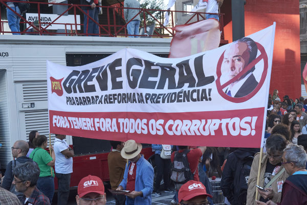 Protestos contra o Governo Temer.