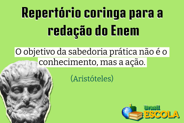 Frase de Aristóteles que pode ser um repertório coringa para a redação do Enem.