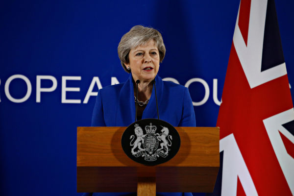 Primeira-ministra britânica Theresa May, principal responsável pelas negociações do Brexit.