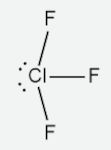 Geometria molecular em forma de T.