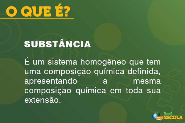 Imagem explicando o que é substância.