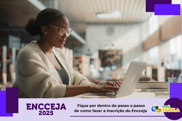Estudante preta em sala de computadores.