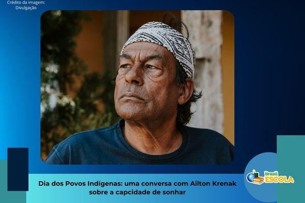 Foto de Ailton Krenak. Dia dos Povos Indígenas.
