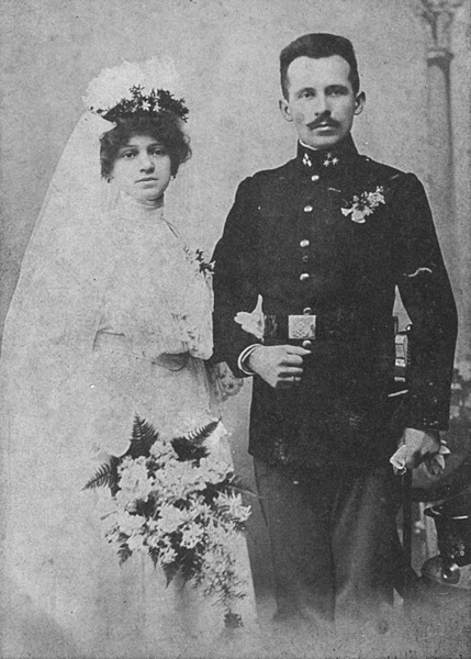 Retrato de casamento dos pais do papa João Paulo II.