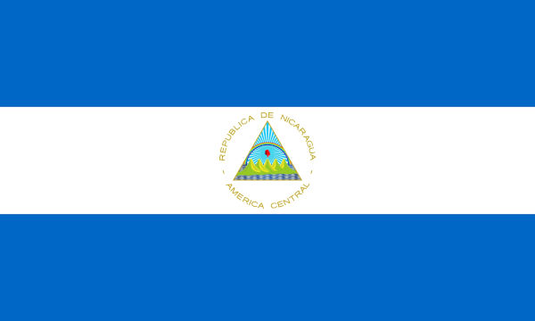 Bandeira da Nicarágua.